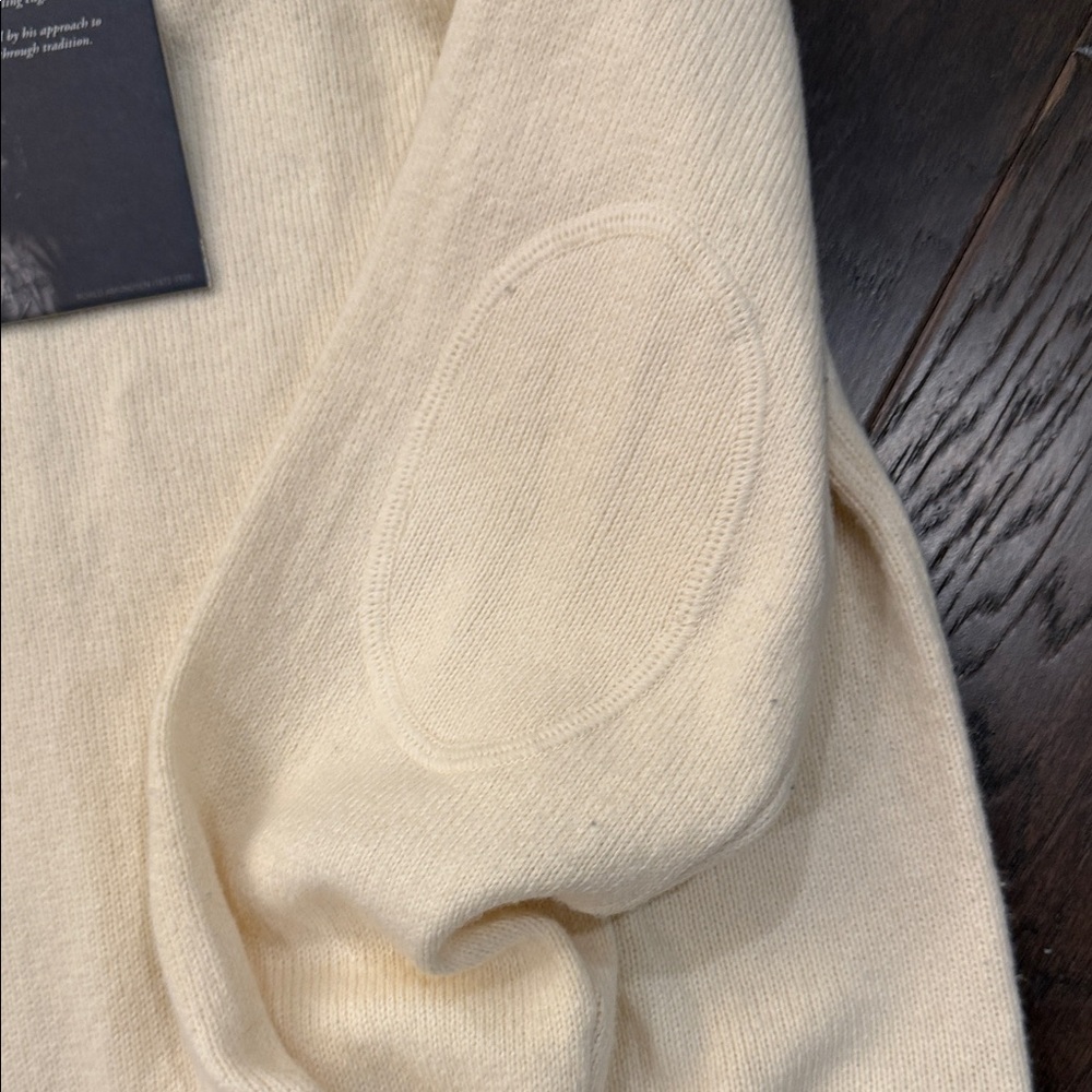 Cream Amundsen BNWT Half-Zip Knit Sweater with Ribbed Collar - Picture 8 of 13